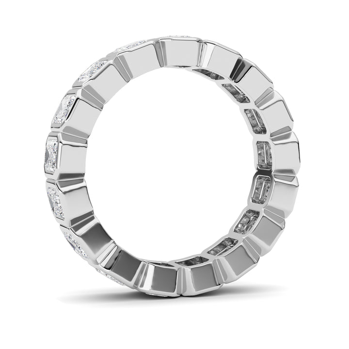 2.5Cttw Emerald Shaped Lab Grown Diamond (F/VS) Eternity Band Ring in 14K Gold - Size 5
