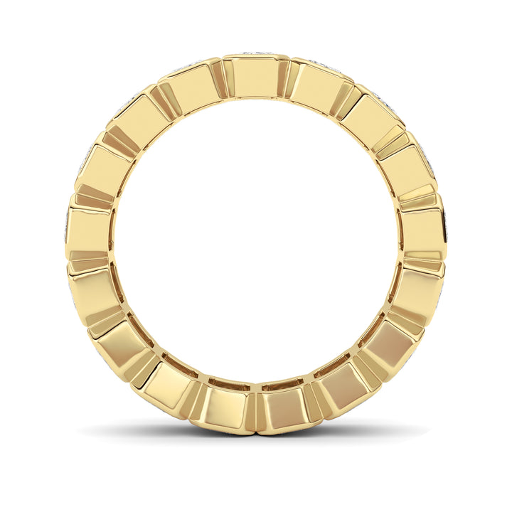 2.5Cttw Emerald Shaped Lab Grown Diamond (F/VS) Eternity Band Ring in 14K Gold - Size 5