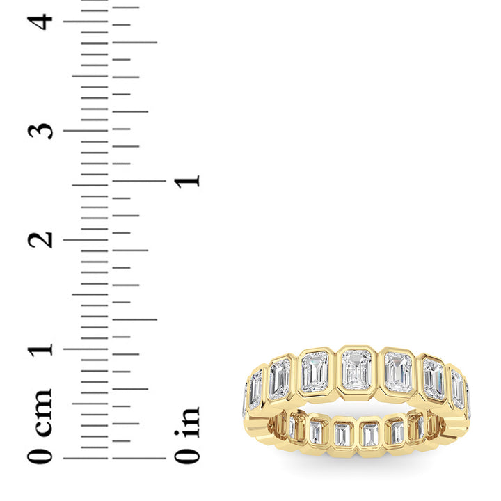 2.75Cttw Emerald Shaped Lab Grown Diamond (F/VS) Eternity Band Ring in 14K Gold - Size 7