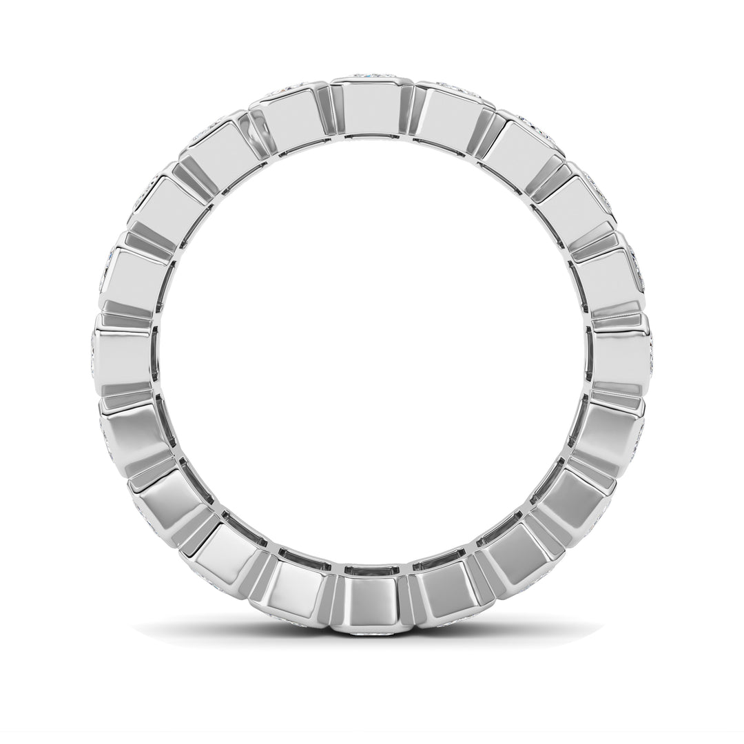 3.00Cttw Emerald Shaped Lab Grown Diamond (F/VS) Eternity Band Ring in 14K Gold - Size 9