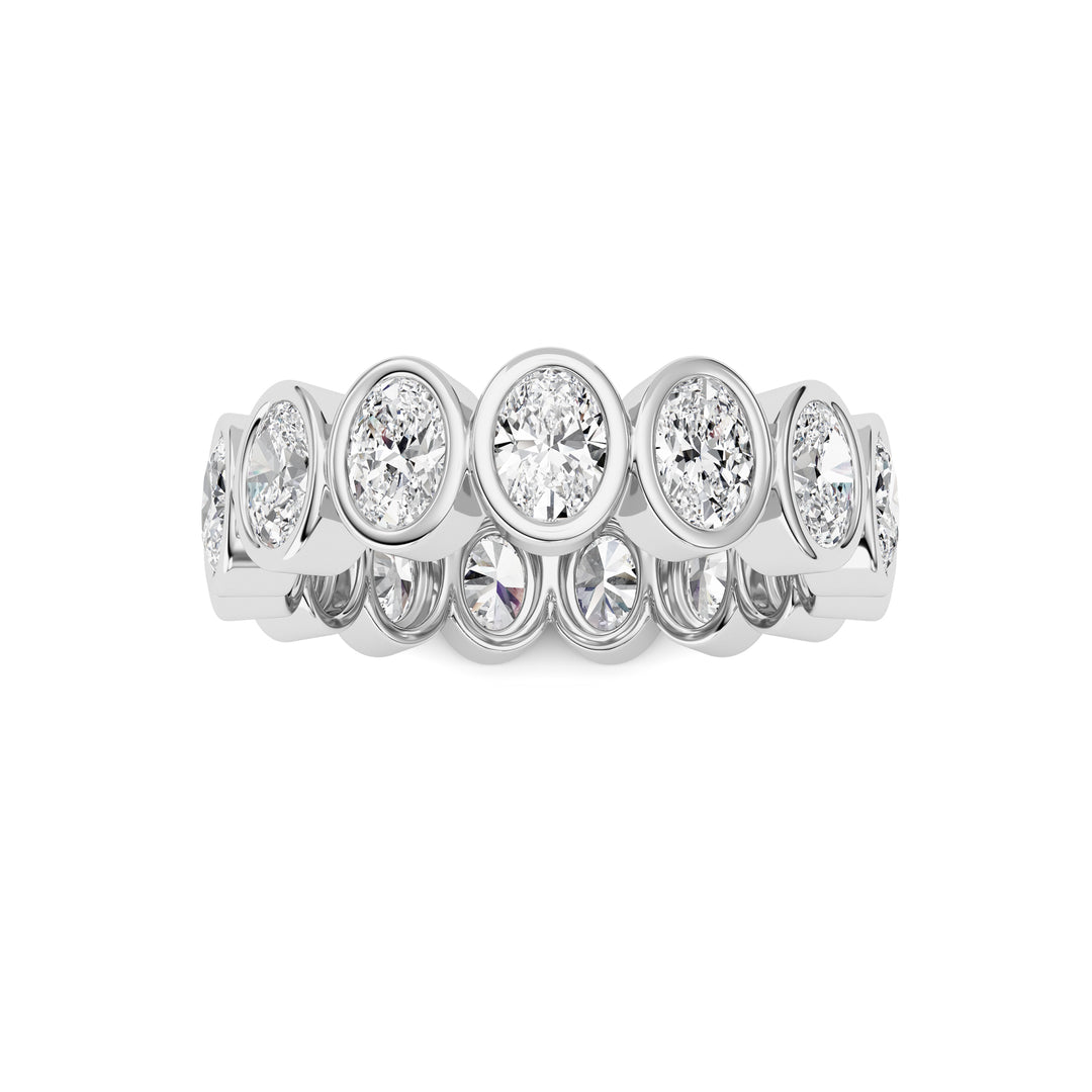 2.2Cttw Oval Shaped Lab Grown Diamond (F/VS) Eternity Band Ring in 14K Gold - Size 5