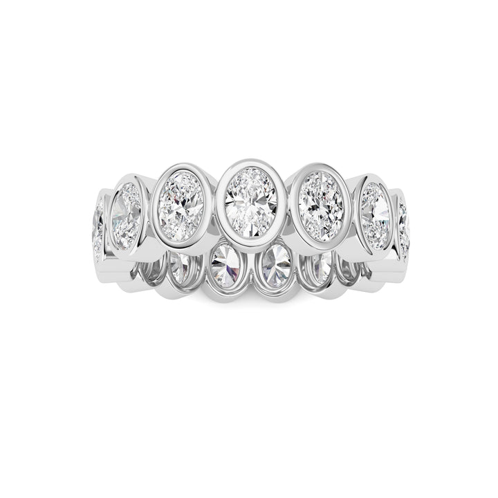 2.2Cttw Oval Shaped Lab Grown Diamond (F/VS) Eternity Band Ring in 14K Gold - Size 5