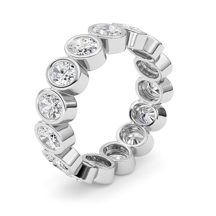 2.2Cttw Oval Shaped Lab Grown Diamond (F/VS) Eternity Band Ring in 14K Gold - Size 5