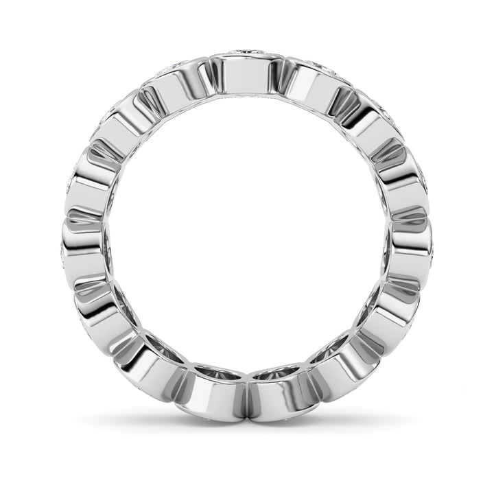 2.2Cttw Oval Shaped Lab Grown Diamond (F/VS) Eternity Band Ring in 14K Gold - Size 5