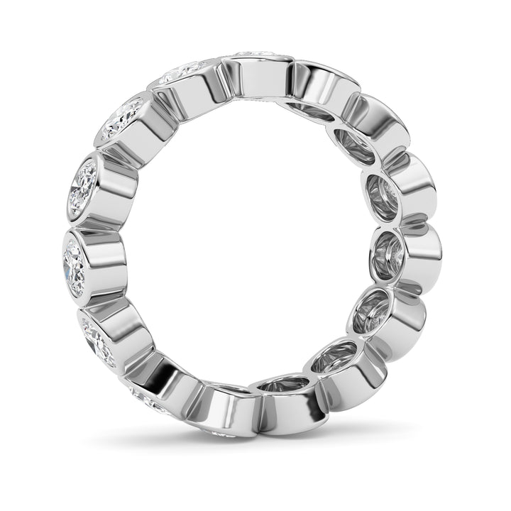 2.2Cttw Oval Shaped Lab Grown Diamond (F/VS) Eternity Band Ring in 14K Gold - Size 5