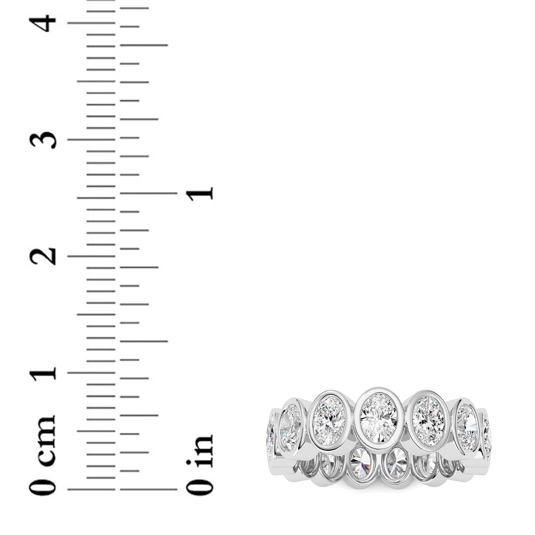 2.2Cttw Oval Shaped Lab Grown Diamond (F/VS) Eternity Band Ring in 14K Gold - Size 5
