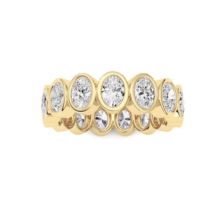 2.2Cttw Oval Shaped Lab Grown Diamond (F/VS) Eternity Band Ring in 14K Gold - Size 5