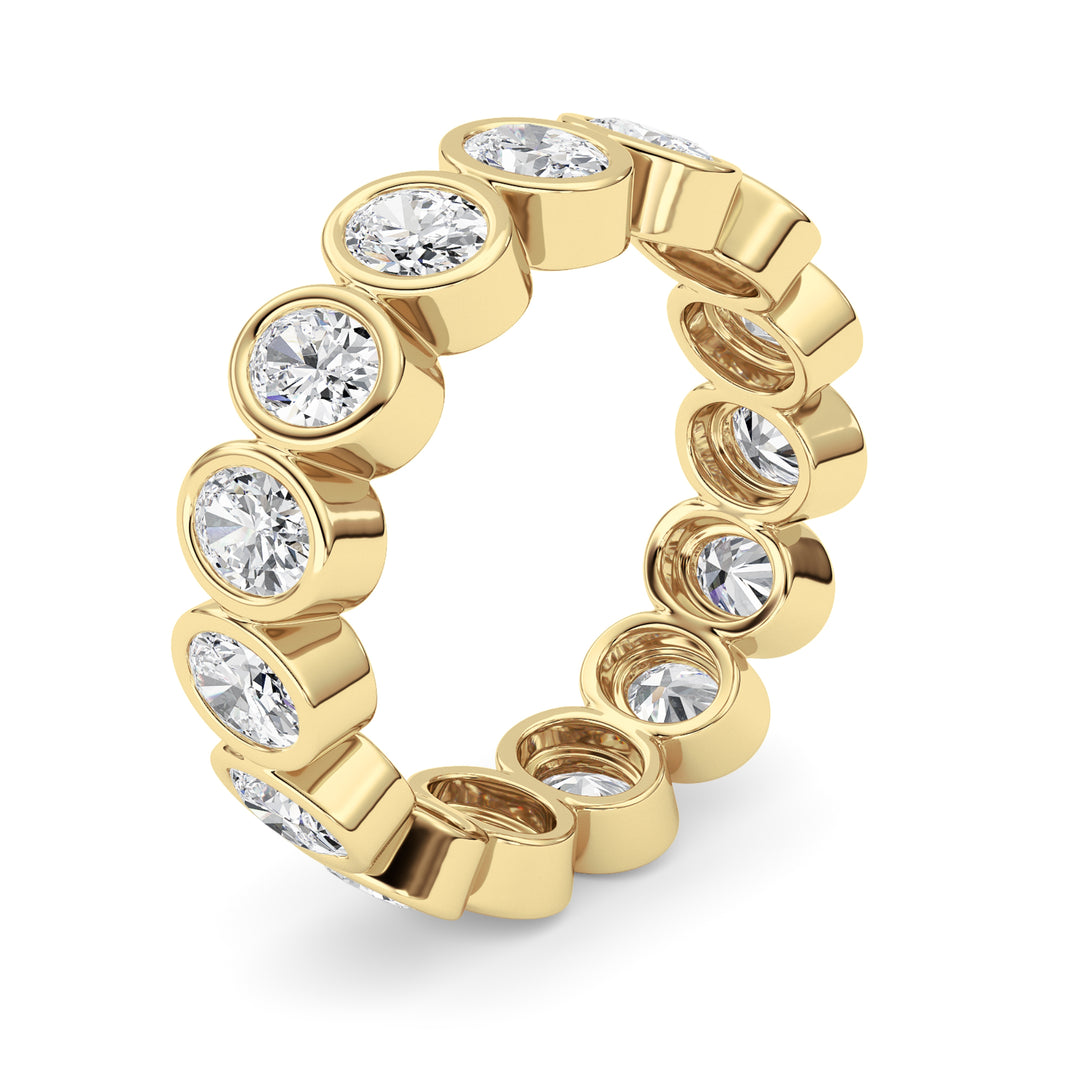 2.2Cttw Oval Shaped Lab Grown Diamond (F/VS) Eternity Band Ring in 14K Gold - Size 5