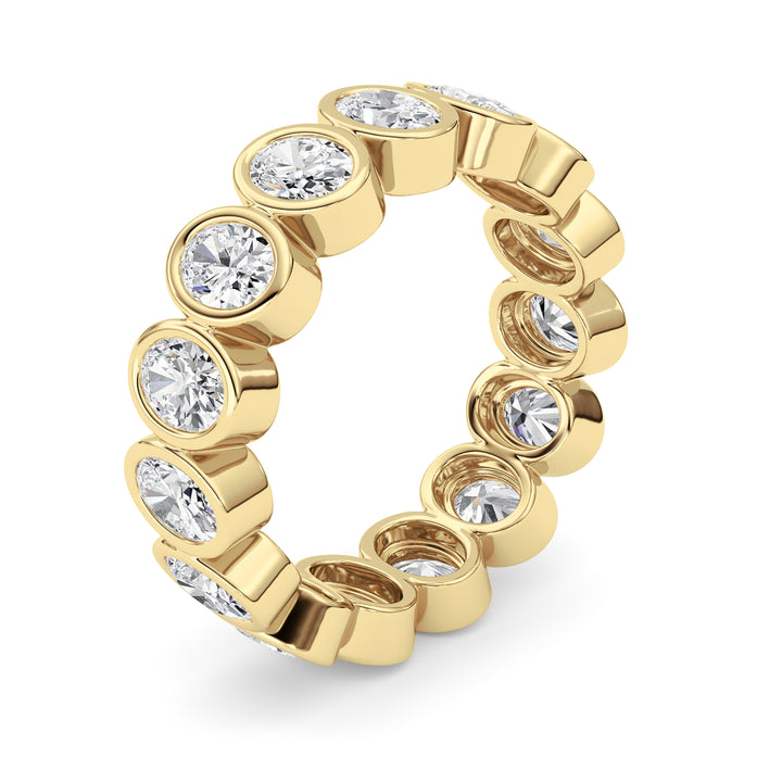 2.2Cttw Oval Shaped Lab Grown Diamond (F/VS) Eternity Band Ring in 14K Gold - Size 5