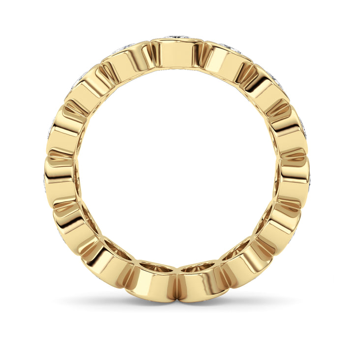 2.2Cttw Oval Shaped Lab Grown Diamond (F/VS) Eternity Band Ring in 14K Gold - Size 5