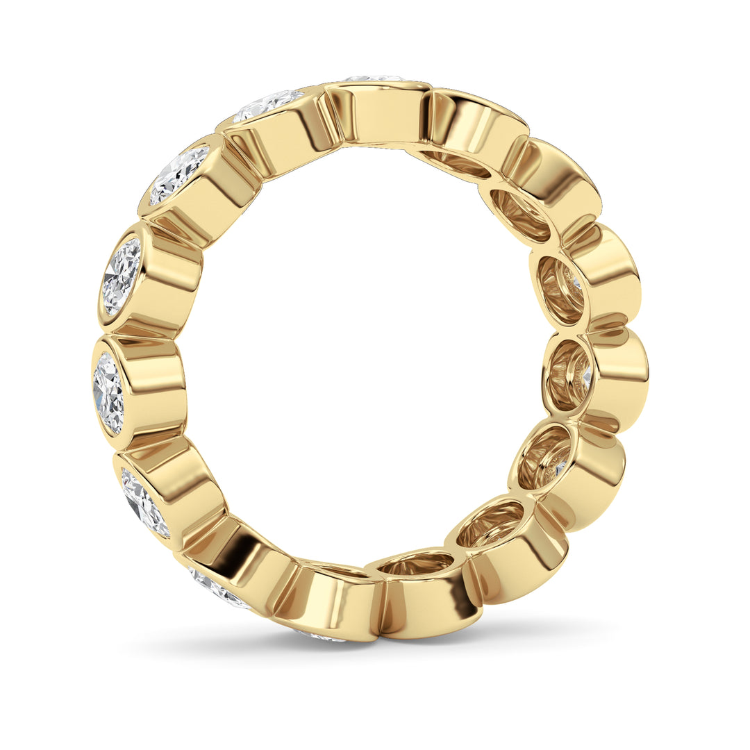2.2Cttw Oval Shaped Lab Grown Diamond (F/VS) Eternity Band Ring in 14K Gold - Size 5