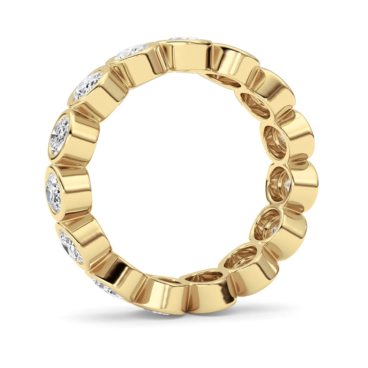 2.2Cttw Oval Shaped Lab Grown Diamond (F/VS) Eternity Band Ring in 14K Gold - Size 5