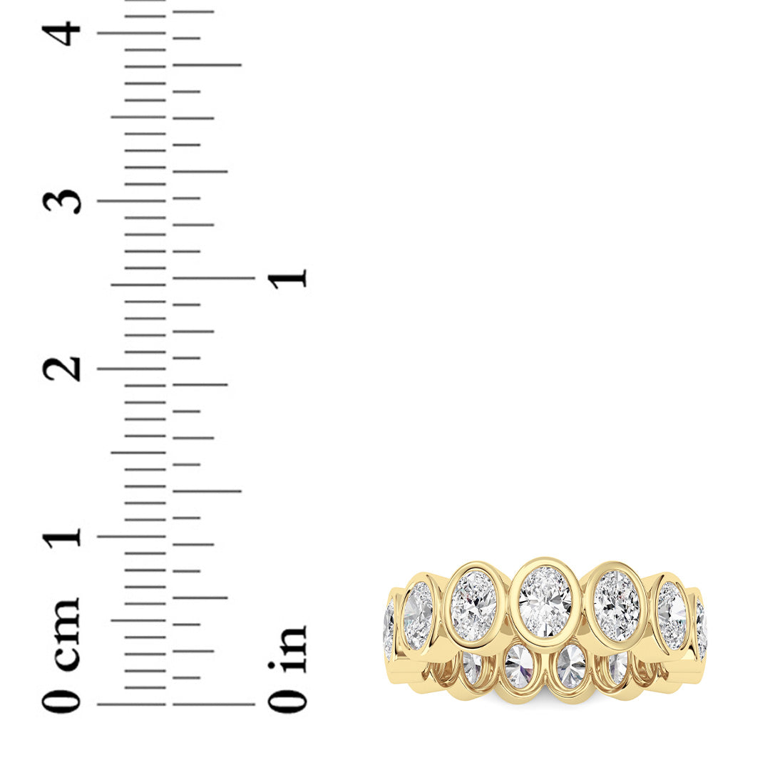 2.2Cttw Oval Shaped Lab Grown Diamond (F/VS) Eternity Band Ring in 14K Gold - Size 5