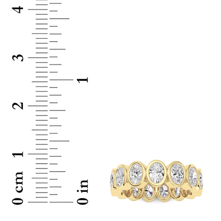 2.2Cttw Oval Shaped Lab Grown Diamond (F/VS) Eternity Band Ring in 14K Gold - Size 5