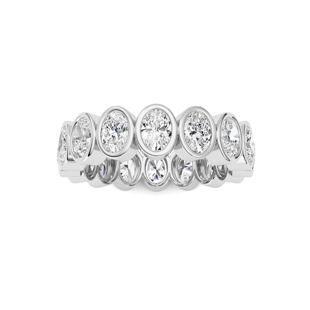 2.4Cttw Oval Shaped Lab Grown Diamond (F/VS) Eternity Band Ring in 14K Gold - Size 6