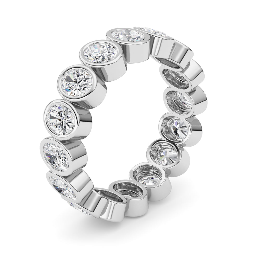 2.4Cttw Oval Shaped Lab Grown Diamond (F/VS) Eternity Band Ring in 14K Gold - Size 6