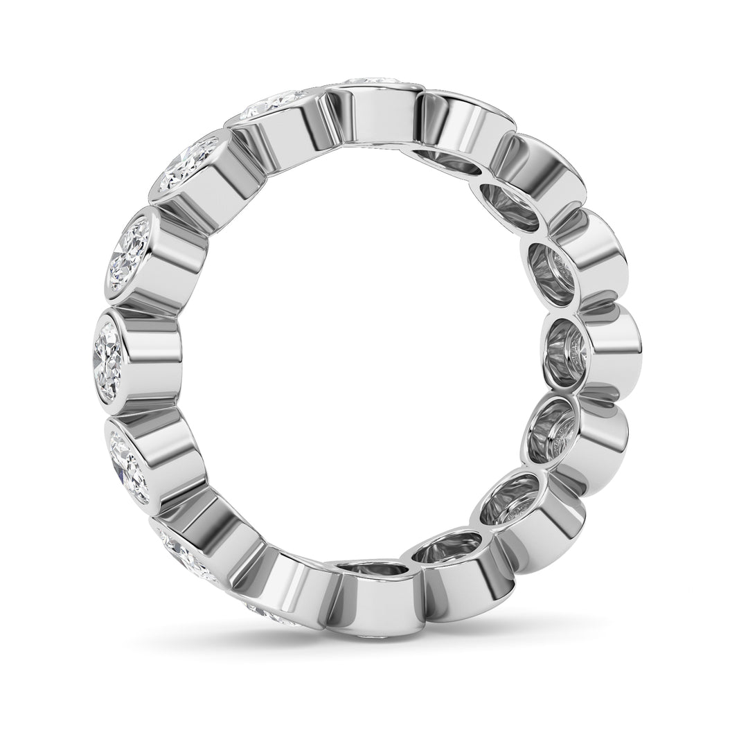 2.4Cttw Oval Shaped Lab Grown Diamond (F/VS) Eternity Band Ring in 14K Gold - Size 6