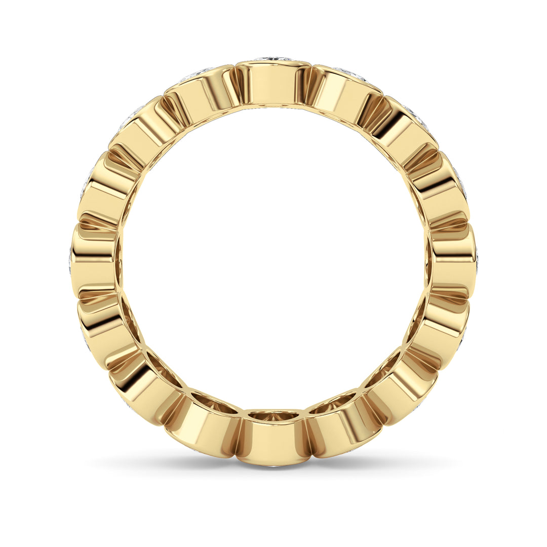 2.4Cttw Oval Shaped Lab Grown Diamond (F/VS) Eternity Band Ring in 14K Gold - Size 6