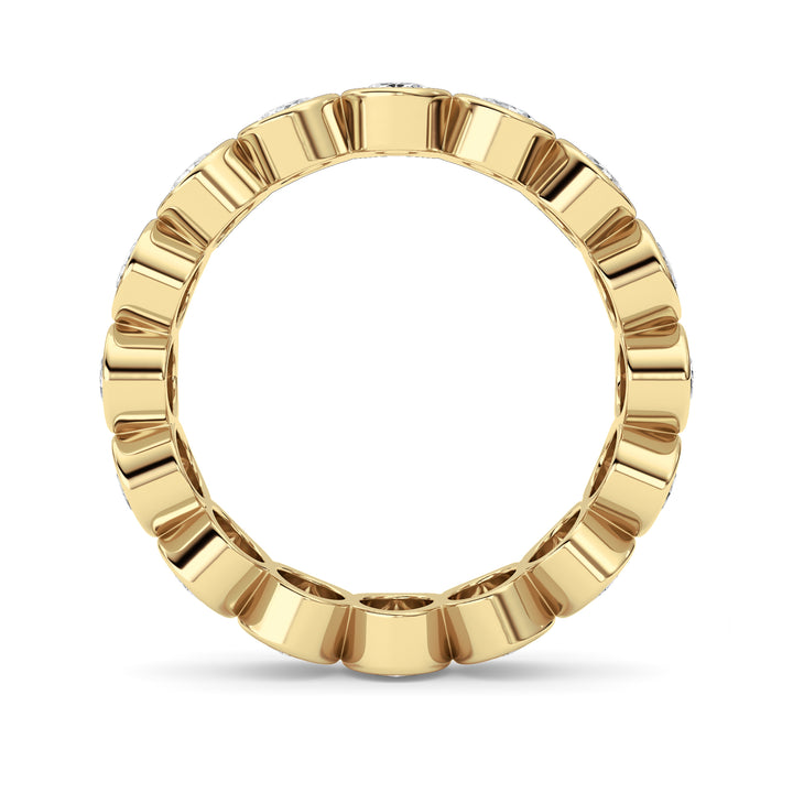 2.4Cttw Oval Shaped Lab Grown Diamond (F/VS) Eternity Band Ring in 14K Gold - Size 6