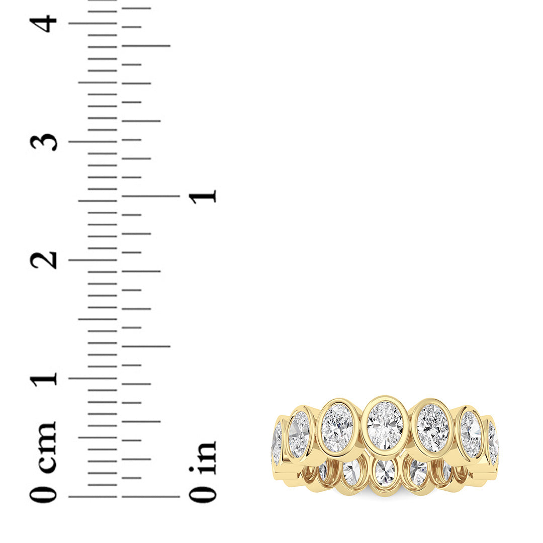 2.4Cttw Oval Shaped Lab Grown Diamond (F/VS) Eternity Band Ring in 14K Gold - Size 6