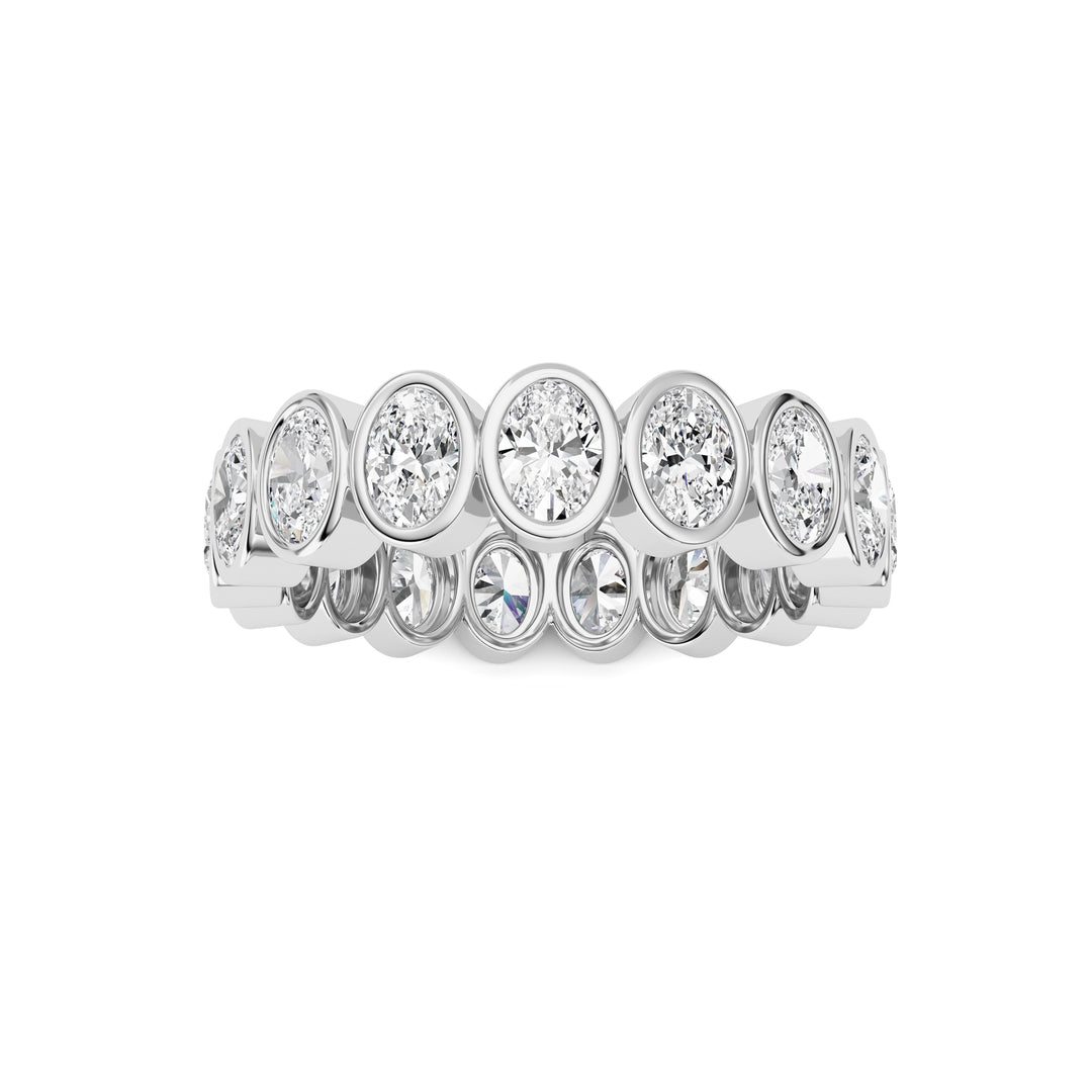 2.5Cttw Oval Shaped Lab Grown Diamond (F/VS) Eternity Band Ring in 14K Gold - Size 7