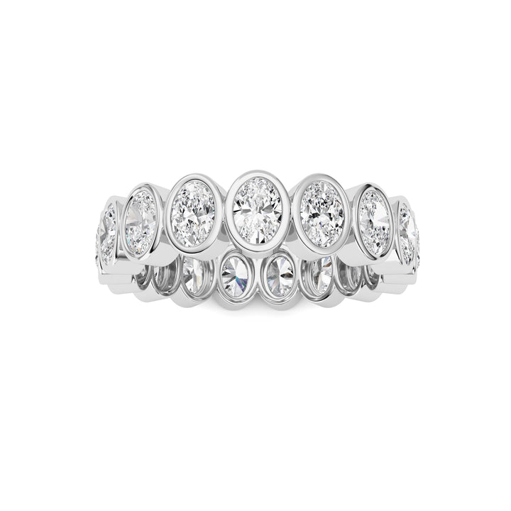 2.5Cttw Oval Shaped Lab Grown Diamond (F/VS) Eternity Band Ring in 14K Gold - Size 7