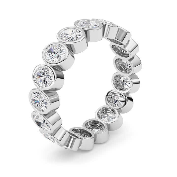 2.5Cttw Oval Shaped Lab Grown Diamond (F/VS) Eternity Band Ring in 14K Gold - Size 7