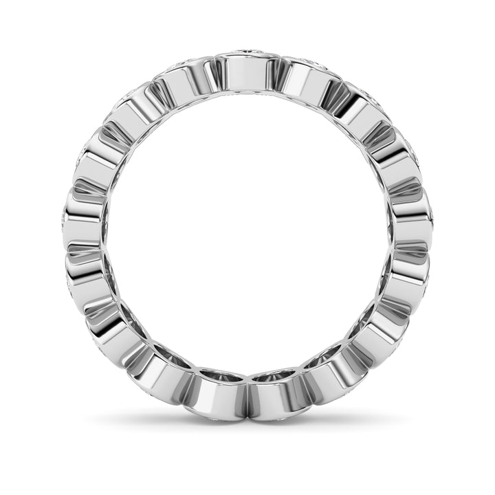 2.5Cttw Oval Shaped Lab Grown Diamond (F/VS) Eternity Band Ring in 14K Gold - Size 7