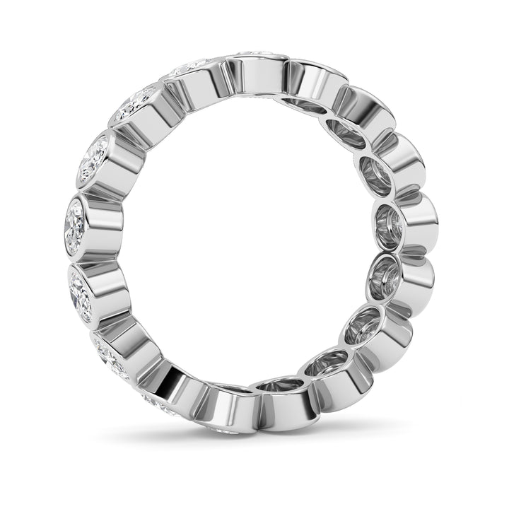 2.5Cttw Oval Shaped Lab Grown Diamond (F/VS) Eternity Band Ring in 14K Gold - Size 7