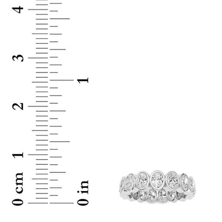 2.5Cttw Oval Shaped Lab Grown Diamond (F/VS) Eternity Band Ring in 14K Gold - Size 7