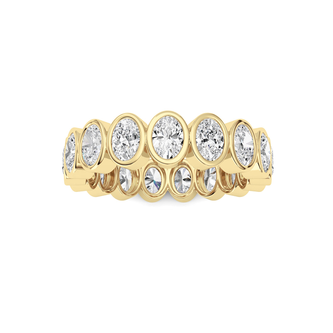 2.5Cttw Oval Shaped Lab Grown Diamond (F/VS) Eternity Band Ring in 14K Gold - Size 7