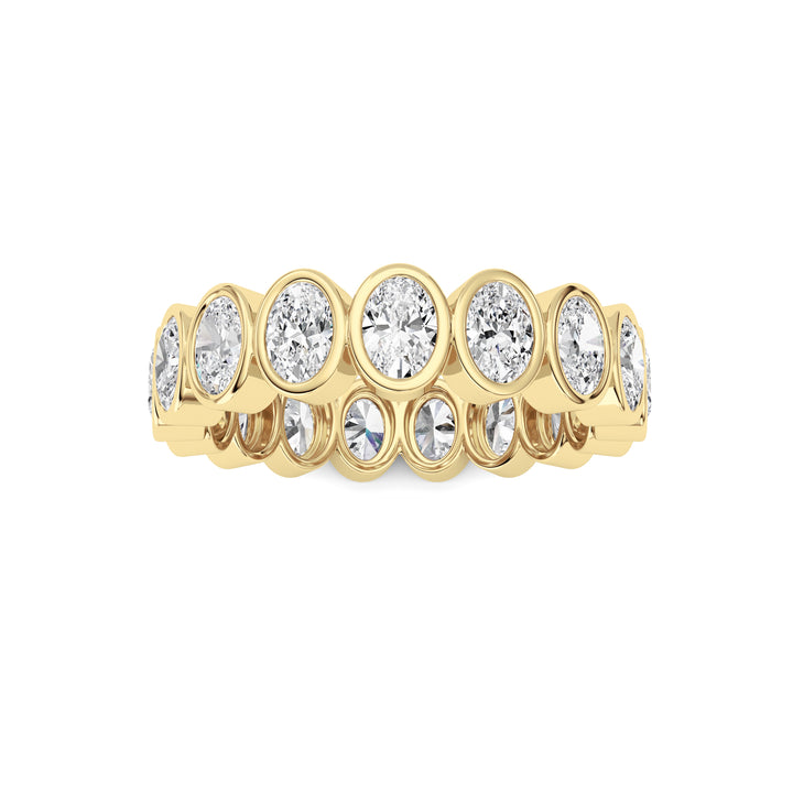 2.5Cttw Oval Shaped Lab Grown Diamond (F/VS) Eternity Band Ring in 14K Gold - Size 7