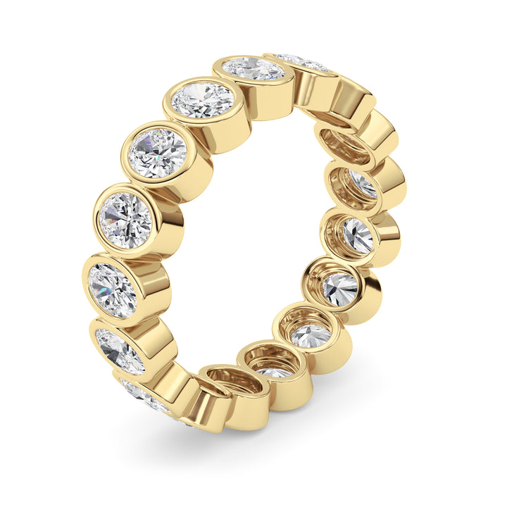 2.5Cttw Oval Shaped Lab Grown Diamond (F/VS) Eternity Band Ring in 14K Gold - Size 7