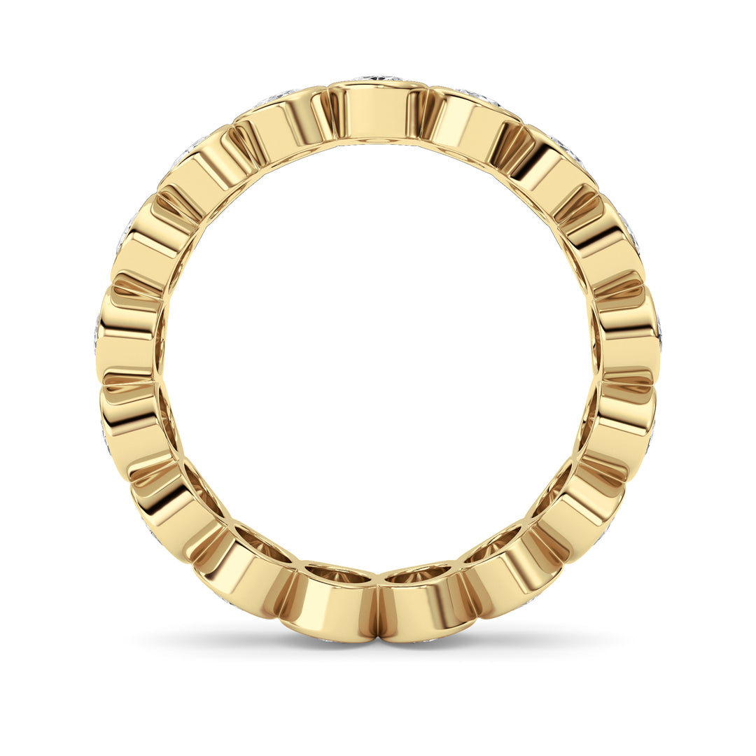 2.5Cttw Oval Shaped Lab Grown Diamond (F/VS) Eternity Band Ring in 14K Gold - Size 7