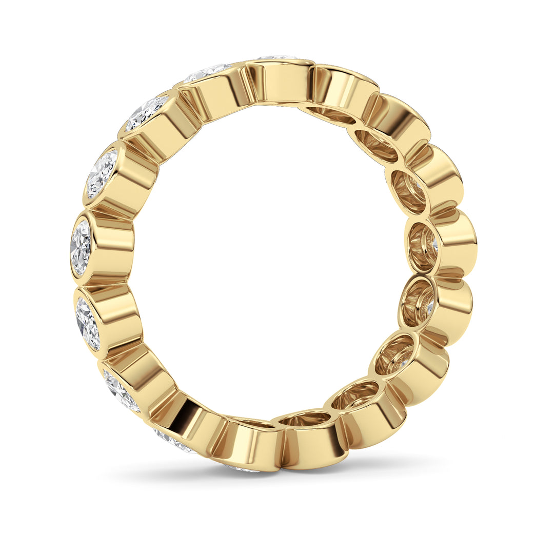2.5Cttw Oval Shaped Lab Grown Diamond (F/VS) Eternity Band Ring in 14K Gold - Size 7