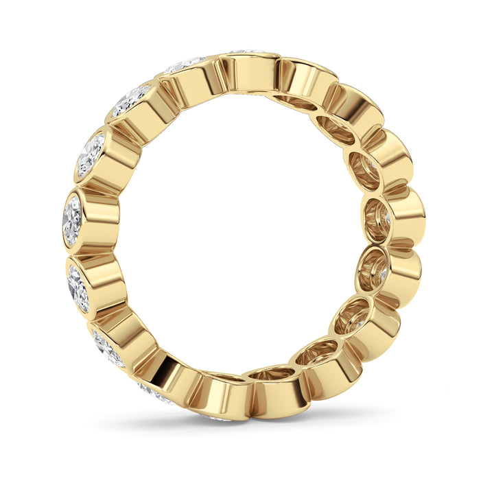 2.5Cttw Oval Shaped Lab Grown Diamond (F/VS) Eternity Band Ring in 14K Gold - Size 7