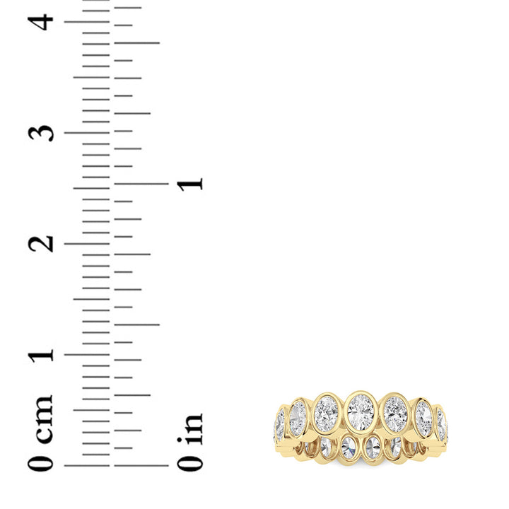2.5Cttw Oval Shaped Lab Grown Diamond (F/VS) Eternity Band Ring in 14K Gold - Size 7