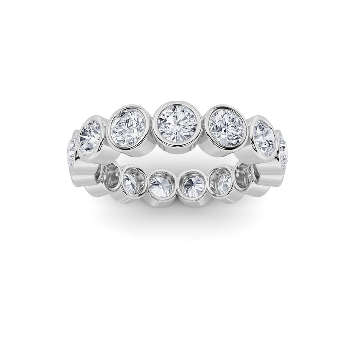 2.2Cttw Round Shaped Lab Grown Diamond (F/VS) Eternity Band Ring in 14K Gold - Size 6