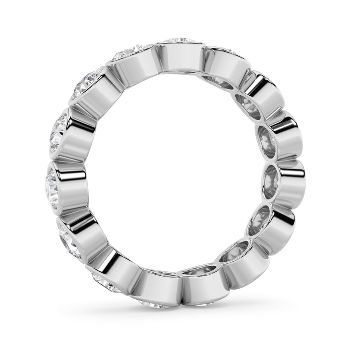 2.2Cttw Round Shaped Lab Grown Diamond (F/VS) Eternity Band Ring in 14K Gold - Size 6