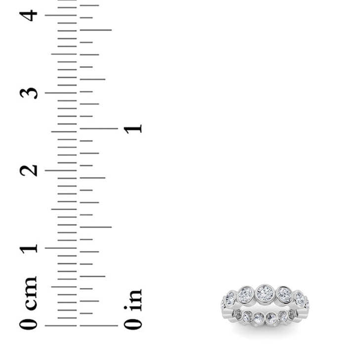 2.2Cttw Round Shaped Lab Grown Diamond (F/VS) Eternity Band Ring in 14K Gold - Size 6