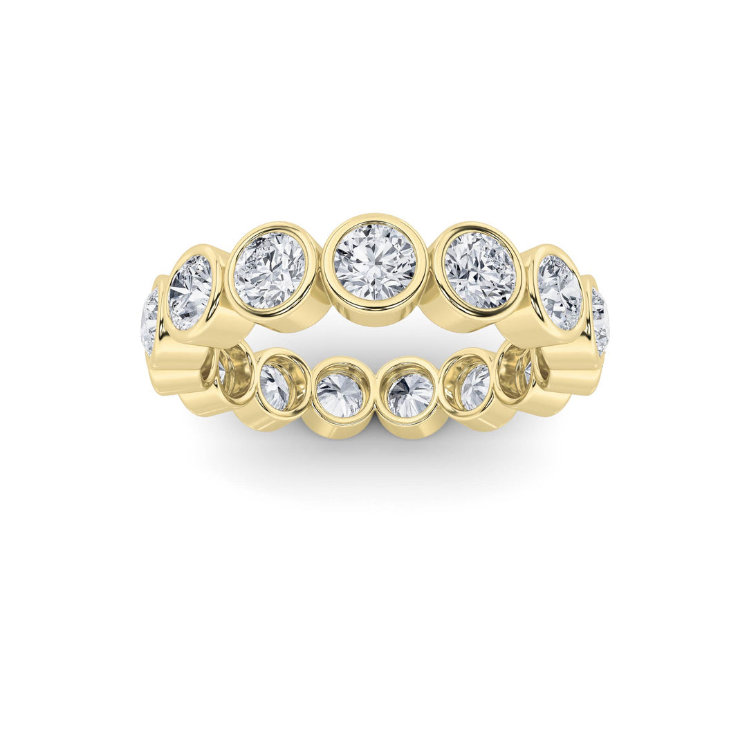 2.2Cttw Round Shaped Lab Grown Diamond (F/VS) Eternity Band Ring in 14K Gold - Size 6