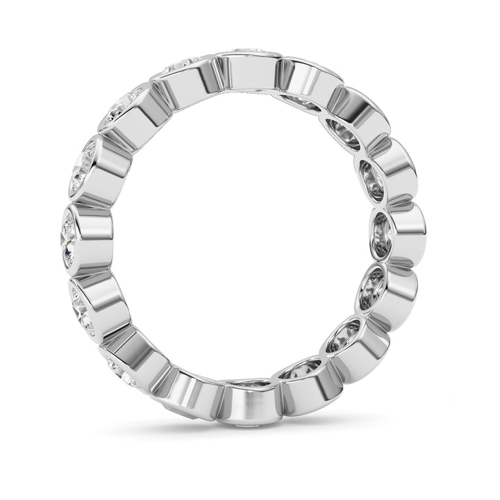 2.4Cttw Round Shaped Lab Grown Diamond (F/VS) Eternity Band Ring in 14K Gold - Size 8