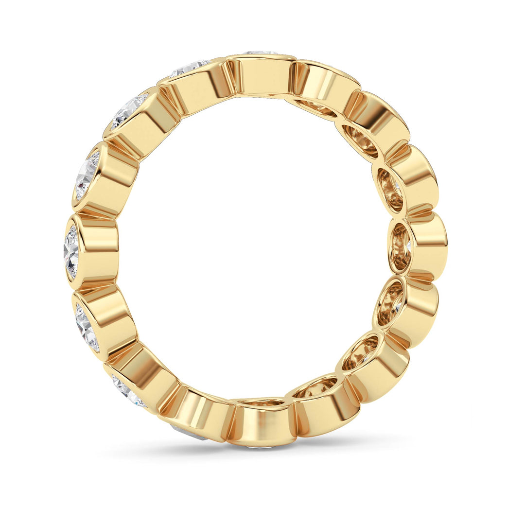 2.4Cttw Round Shaped Lab Grown Diamond (F/VS) Eternity Band Ring in 14K Gold - Size 9