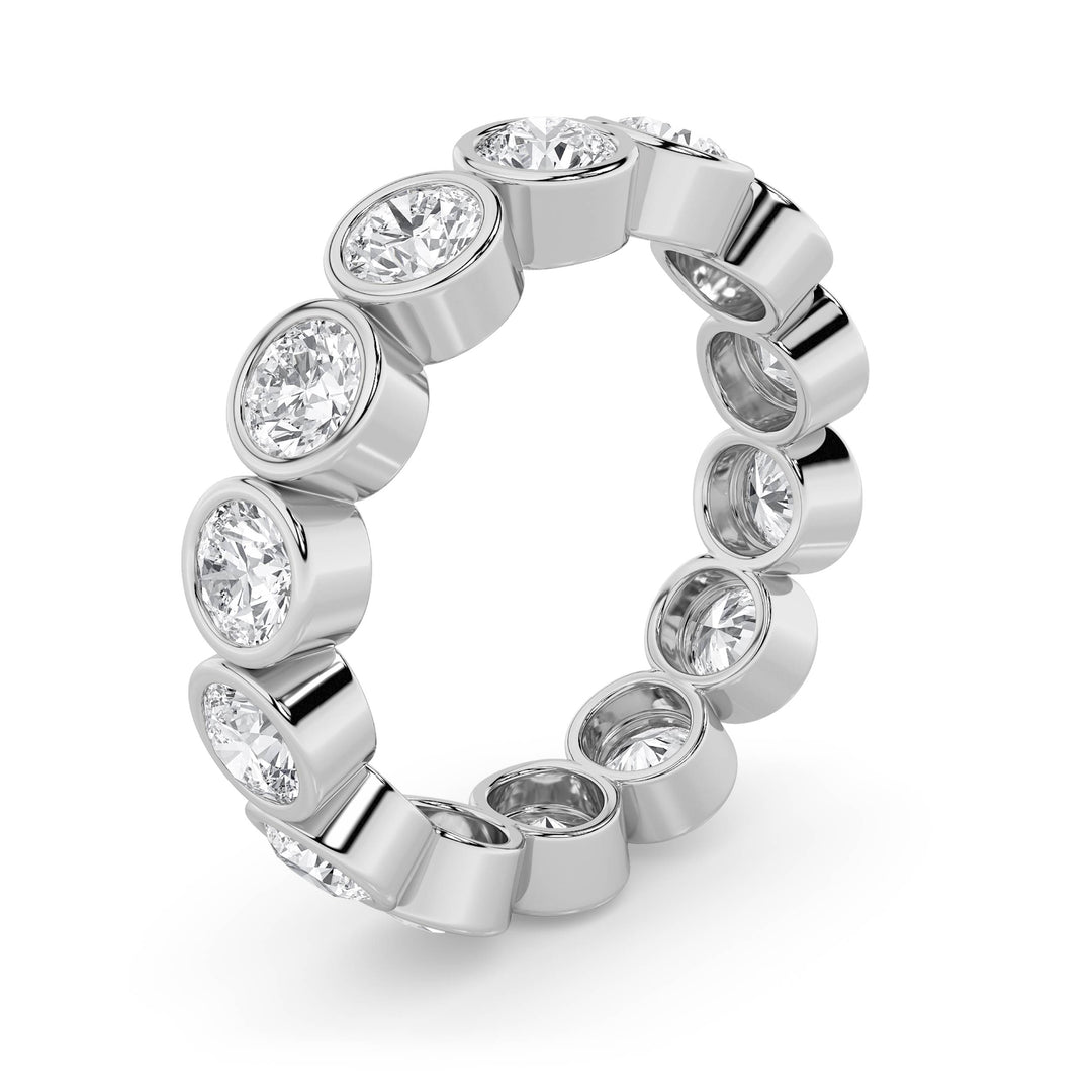 2.5Cttw Round Shaped Lab Grown Diamond (F/VS) Eternity Band Ring in 14K Gold - Size 5