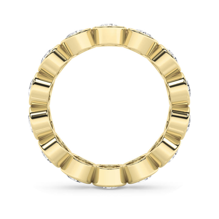 2.5Cttw Round Shaped Lab Grown Diamond (F/VS) Eternity Band Ring in 14K Gold - Size 5