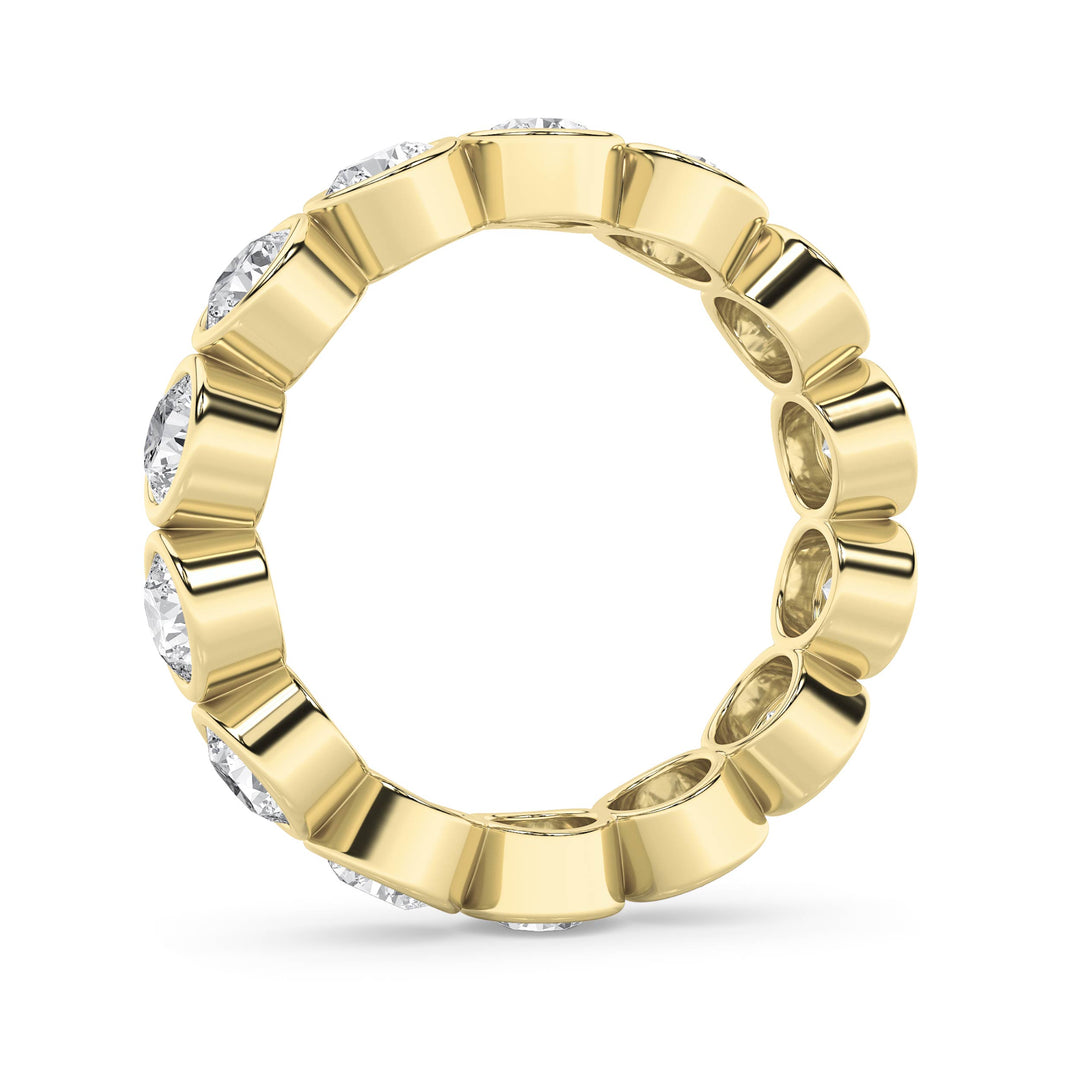 2.5Cttw Round Shaped Lab Grown Diamond (F/VS) Eternity Band Ring in 14K Gold - Size 5