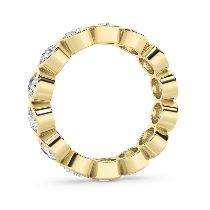 2.5Cttw Round Shaped Lab Grown Diamond (F/VS) Eternity Band Ring in 14K Gold - Size 6
