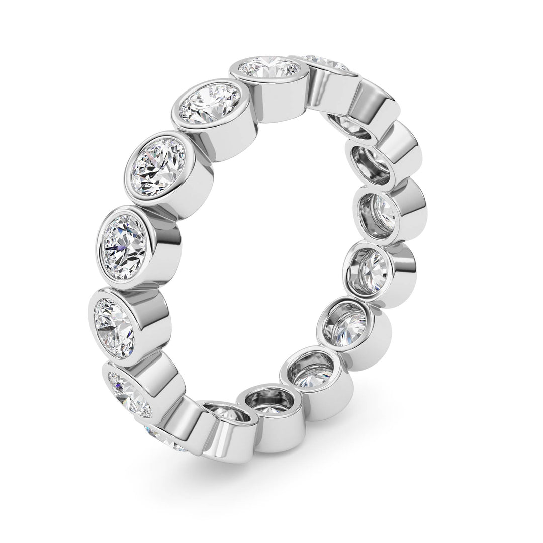 2.9Cttw Round Shaped Lab Grown Diamond (F/VS) Eternity Band Ring in 14K Gold - Size 9
