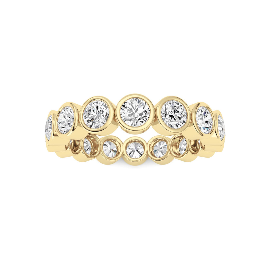 2.9Cttw Round Shaped Lab Grown Diamond (F/VS) Eternity Band Ring in 14K Gold - Size 9