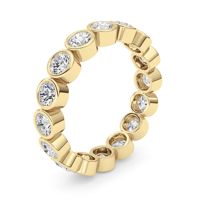 2.9Cttw Round Shaped Lab Grown Diamond (F/VS) Eternity Band Ring in 14K Gold - Size 9